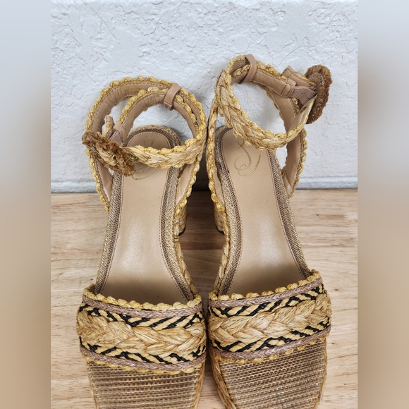 Sam edelman Iliana Heeled Sandals Womens 9 Espadrille Ankle Strap Platform Shoes - Picture 5 of 11